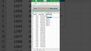 Finding Week Numbers for Dates in Excel [upl. by Canica]