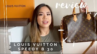 LOUIS VUITTON SPEEDY 30 BANDOULIERE  REVIEWCHAT [upl. by Washington]