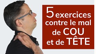 5 exercices contre le mal de cou et de tête [upl. by Buckels]