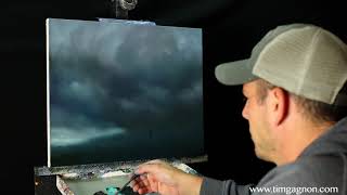 How to paint a stormy cloudy sky in oil with Tim Gagnon [upl. by Aynuat]