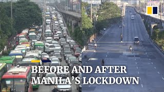 Normally crowded streets of Philippine capital Manila deserted amid monthlong Covid19 lockdown [upl. by Amabelle168]