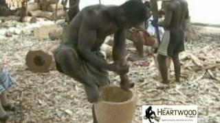 Djembe  Making a Djembe  Ghana West Africa [upl. by Atsillak]