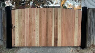 Arched wood gates  How to cut arch [upl. by Asseralc]