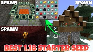 Best Ever Starter Seed for Minecraft Bedrock 118 [upl. by Ahsram]