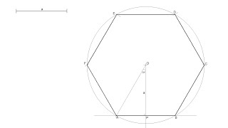 Hexágono regular dado el apotema [upl. by Ecnerual]