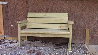 Easy Homemade Garden Bench [upl. by Iramo]