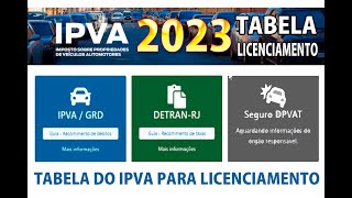 COMO EMITIR E PAGAR GUIA DO IPVA RJ 2023  MULTAS E TABELA DO LICENCIAMENTO grt grd grmdaily [upl. by Veneaux]