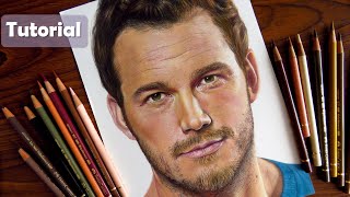 Rostro realista con colores FaberCastell Polychromos  CHRIS PRATT [upl. by Umberto]