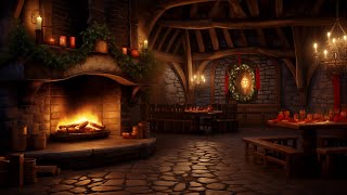 Medieval Christmas Music with Fireplace Sounds amp Tavern Sounds  Christmas Tavern Ambience [upl. by Annazus]