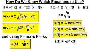 Physics 16 Simple Harmonic Motion 2 of 19 Which Equation to Use [upl. by Magee]