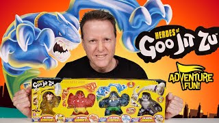 Heroes of Goo Jit Zu “Goo Battle Squad” Four Pack Is Series 1 Back Adventure Fun Toy review [upl. by Harlin]