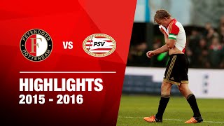 Highlights  Feyenoord  PSV  Eredivisie 20152016 [upl. by Hnahc]