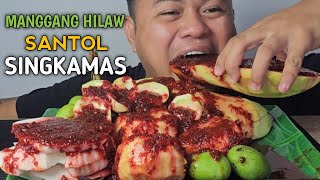 MANGGANG HILAW  SANTOL  SINGKAMAS  MUKBANG PHILIPPINES  TOL BULOY MUKBANG [upl. by Ashjian]