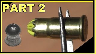 Shooting 22 PELLETS Using NAIL GUN Blanks PART 2 [upl. by Ynaffad]