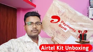 Airtel retailer kit unboxing  Airtel payment Bank kit  Tech with Abhishek  Airtel Kit Review [upl. by Annaya]