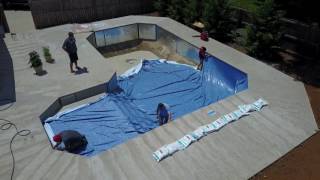 Inground Swimming Pool Liner Installation [upl. by Rattan]