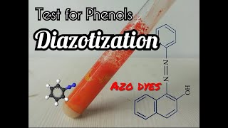 Test for Phenols  Azo dyes Diazotization [upl. by Ssilb]