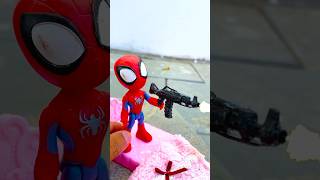 Baby Spiderman vs Venom Monster  Marvel Toys spiderman marvaltoys superman [upl. by Merriam558]