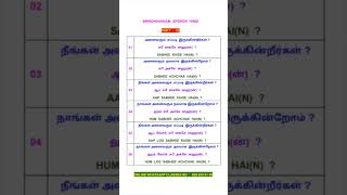 PART 03 SPEAKING PRACTICE HINDI SENTENCES DAILY USE HINDI SENTENCES THROUGH TAMIL [upl. by Kirred]