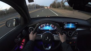 2021 Mercedes Benz GLC coupe Evening\Night POV test drive [upl. by Akiehs701]