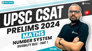 Number System UPSC CSAT  CSAT Maths Syllabus Questions  CSAT Maths Question and Answers PDF EduTap [upl. by Nidnal236]