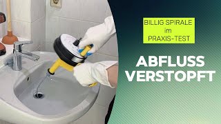 AbflussSOS Abfluss verstopft So hilft die BilligSpirale Meisterfaktur Rohrreinigungsspirale 20 [upl. by Corsetti]