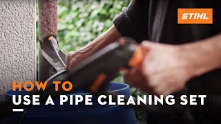 STIHL pipe cleaning set  How to assemble and use it  Instruction [upl. by Narret339]