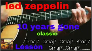 10 years goneled zeppelinchord lessonjimmy pagejohn paul jones classic [upl. by Warram]