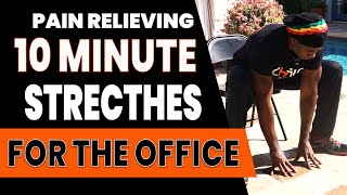 10 Minute Seated Stretches At Work Low Impact  Chair Workouts [upl. by Dolora]