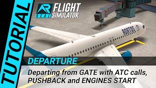 RFS Real Flight Simulator  Tutorial Departure from GATE [upl. by Stalder]