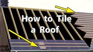 How to TILE A ROOF with Clay or Concrete Tiles  New Roof [upl. by Ingold615]