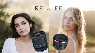 Canon EF vs RF  50mm F12  My Thoughts  Example Photos  Portrait Photoshoot Behind the Scenes [upl. by Anelhtac810]