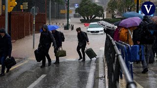 Así ha sido el paso de la DANA por Málaga Valencia y Tarragona [upl. by Gorden450]