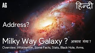 Hindi Milky Way Galaxy  आकाश गंगा  Address   Overview Some Facts Stats Arms [upl. by Alwin933]