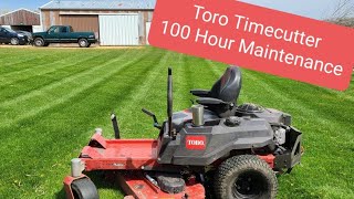 Toro Timecutter 100 Hour Maintenance [upl. by Analim]