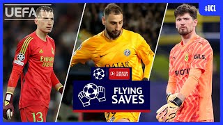 UCL Great Saves Quarterfinals  Lunin Donnarumma Kobel [upl. by Ihtraa]