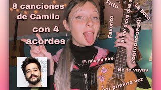 8 canciones de CAMILO con 4 acordes 🤯 Tutorial ukelele [upl. by Zulaledairam]