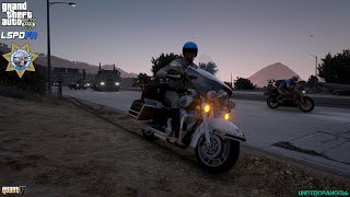 GTA V  LSPDFR 049🚔  SAHPCHP  Highway Bike Patrol  Power Station Attack  Shots Fired  4K [upl. by Starobin]