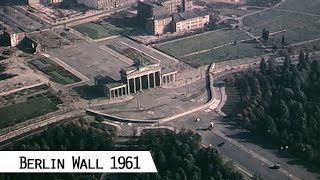 Berlin Wall in 1961 rare footage restored with artificial intelligence [upl. by Chil]