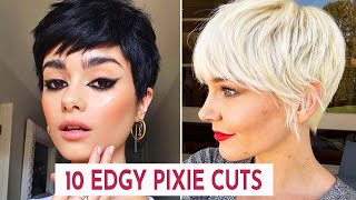 10 Edgy Pixie Haircut And Hairstyles  Short Haircut 2023 [upl. by Boyce624]