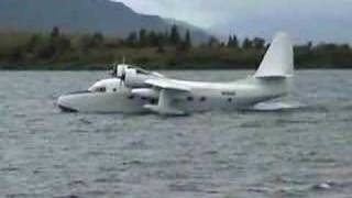 From wwwflyalaskacom Grumman Albatross takeoff and flyby [upl. by Tilla]