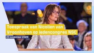 Toespraak van Nicolien van Vroonhoven op ledencongres NSC [upl. by Kaitlin655]