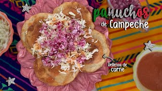 🇲🇽 PANUCHOS CAMPECHANOS  Recetas tradicionales MEXICANAS [upl. by Janot]