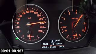 BMW 118d acceleration vmax 0220 kmh [upl. by Herr]