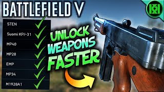 Battlefield 5 How to Unlock Guns FASTER  Rank up QUICKER  BF5 Weapons  Battlefield V Gameplay [upl. by Yelnoc]