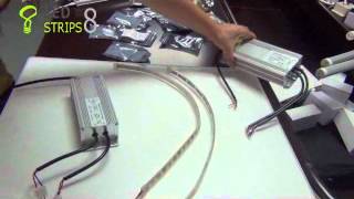 How to wire the IP67 waterproof Transformer to LED strip Instruction Video [upl. by Bealle]