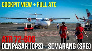 Flight Denpasar DPS to Semarang SRG  Cockpit View ATR 72600 FULL ATC [upl. by Dole23]