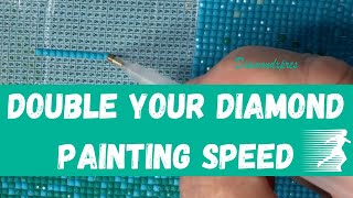 Double your diamond painting speed  Easy diamond painting tip  Learn this technique to go faster [upl. by Etz]