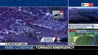 Breaking News LIVE Tornado emergency near Kansas City  KMBCTV coverage [upl. by Cassella15]