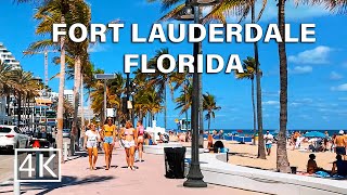 4K Fort Lauderdale Florida  Spring Break Walking Tour [upl. by Ainiger198]